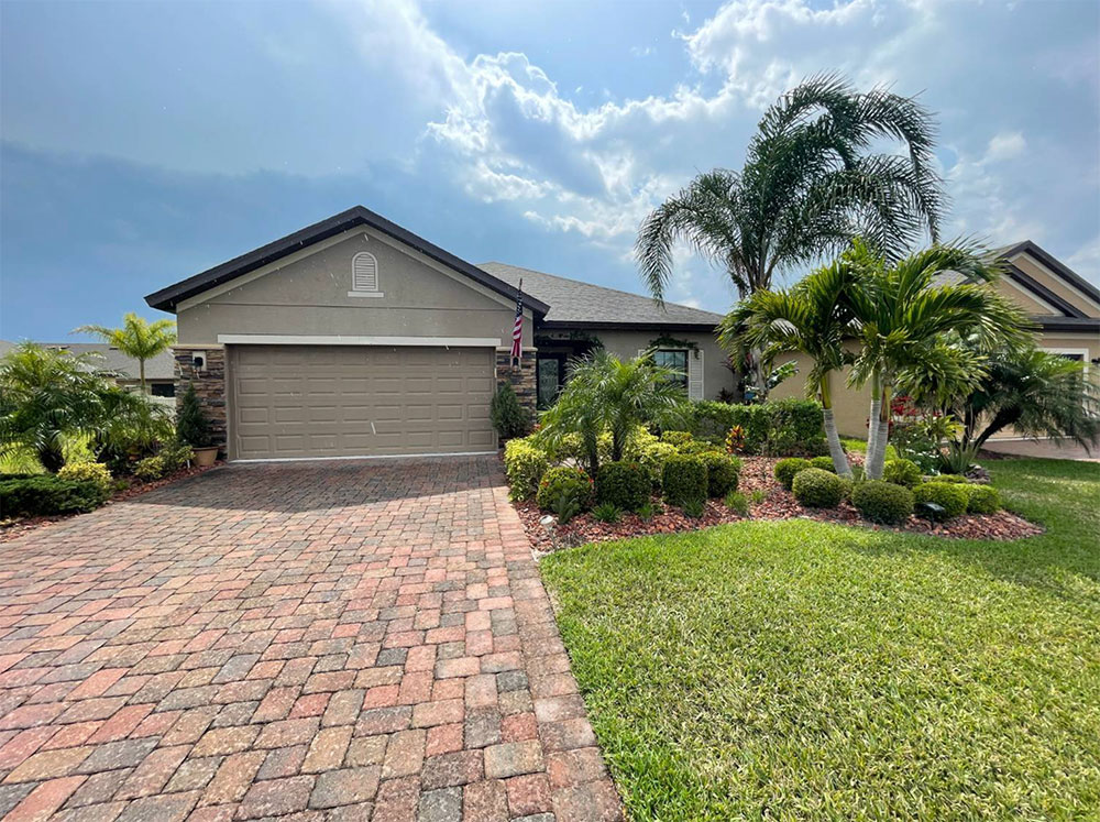 Front of home during home inspection